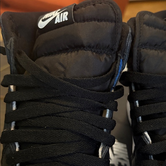 Nike Air Highfirce high -Top Black and Blue Sneakers - Picture 2 of 10